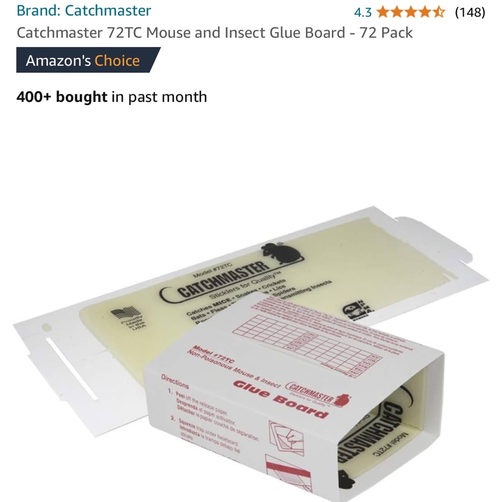 Catchmaster Professional sticky mice and insect non-toxic glu boards (set of 19)